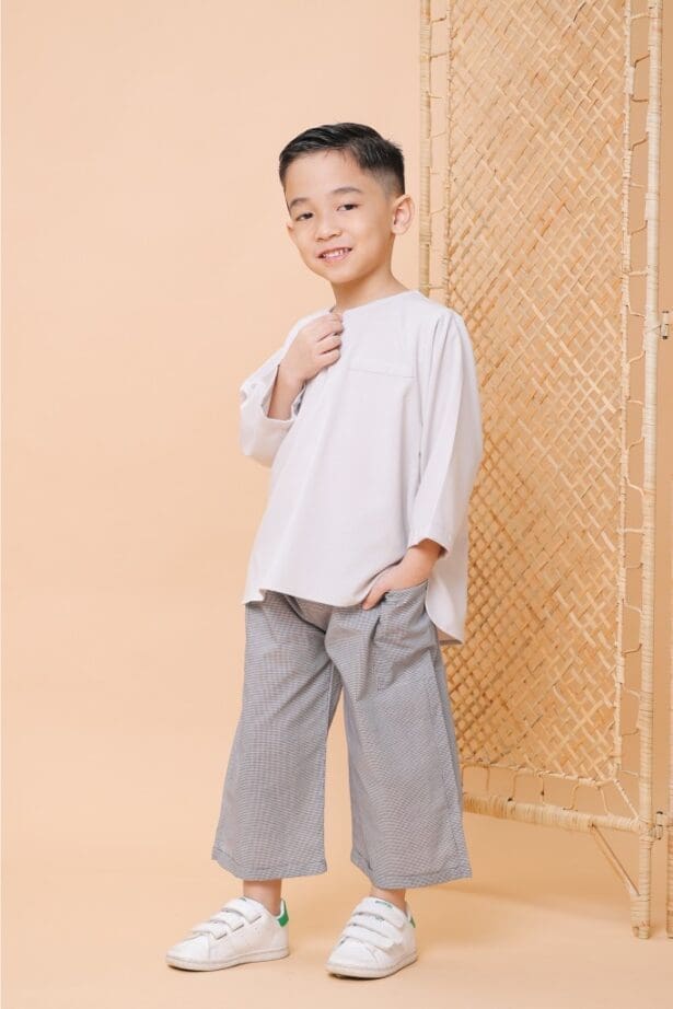 Noah Kurta and Pants Set in Light Grey