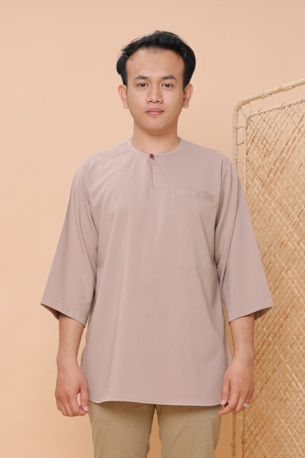 Adam Men's Kurta Top in Brown